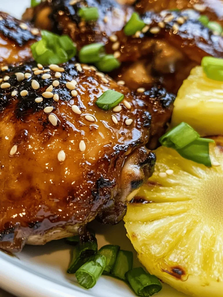 Aloha Shoyu Chicken is a mouthwatering dish that brings the vibrant flavors of Hawaii right to your dinner table. Originating from the beautiful islands of Hawaii, this recipe embodies the essence of tropical cuisine, combining sweet and savory elements that are sure to tantalize your taste buds. With juicy chicken thighs marinated in a delightful blend of soy sauce, brown sugar, pineapple juice, and aromatic spices, Aloha Shoyu Chicken captures the spirit of the islands in every bite.