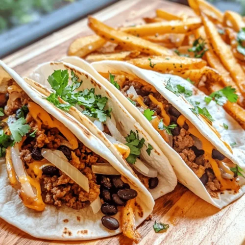 Burritos have long been a beloved staple in many households, celebrated for their versatility and convenience. With a warm tortilla enveloping a hearty mix of flavors, each bite offers a delightful combination of textures and tastes that can satisfy even the most discerning palate. When paired with crispy fries, this dish transforms from a simple meal into an indulgent feast that's perfect for family dinners, casual gatherings, or a cozy night in.