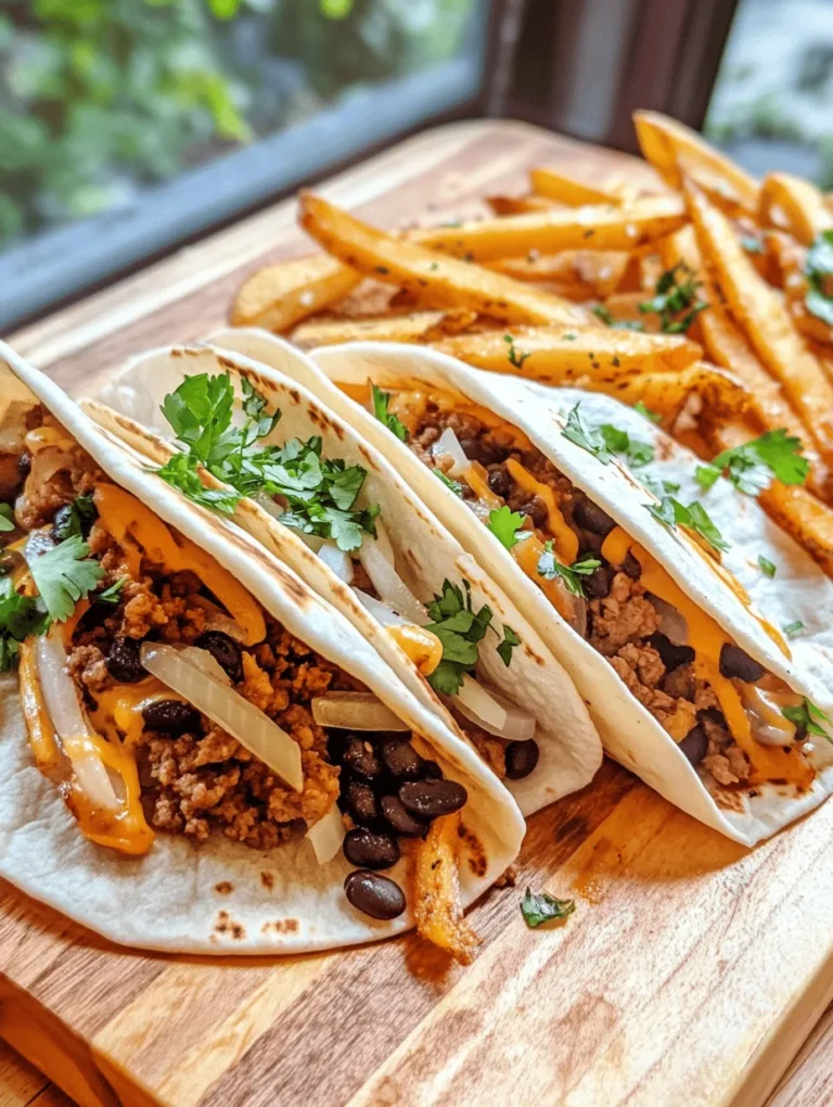 Burritos have long been a beloved staple in many households, celebrated for their versatility and convenience. With a warm tortilla enveloping a hearty mix of flavors, each bite offers a delightful combination of textures and tastes that can satisfy even the most discerning palate. When paired with crispy fries, this dish transforms from a simple meal into an indulgent feast that's perfect for family dinners, casual gatherings, or a cozy night in.