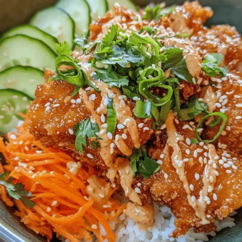 The Bang Bang Chicken Bowl is a vibrant and mouthwatering dish that has captured the hearts (and appetites) of food lovers everywhere. Combining succulent chicken with a delightful blend of flavors and textures, this recipe has gained popularity in Asian-inspired cuisine, especially among those looking for a satisfying meal that doesn't compromise on taste. With juicy chicken, colorful vegetables, and a creamy yet spicy sauce, the Bang Bang Chicken Bowl is not just a feast for the palate but also a visual delight.