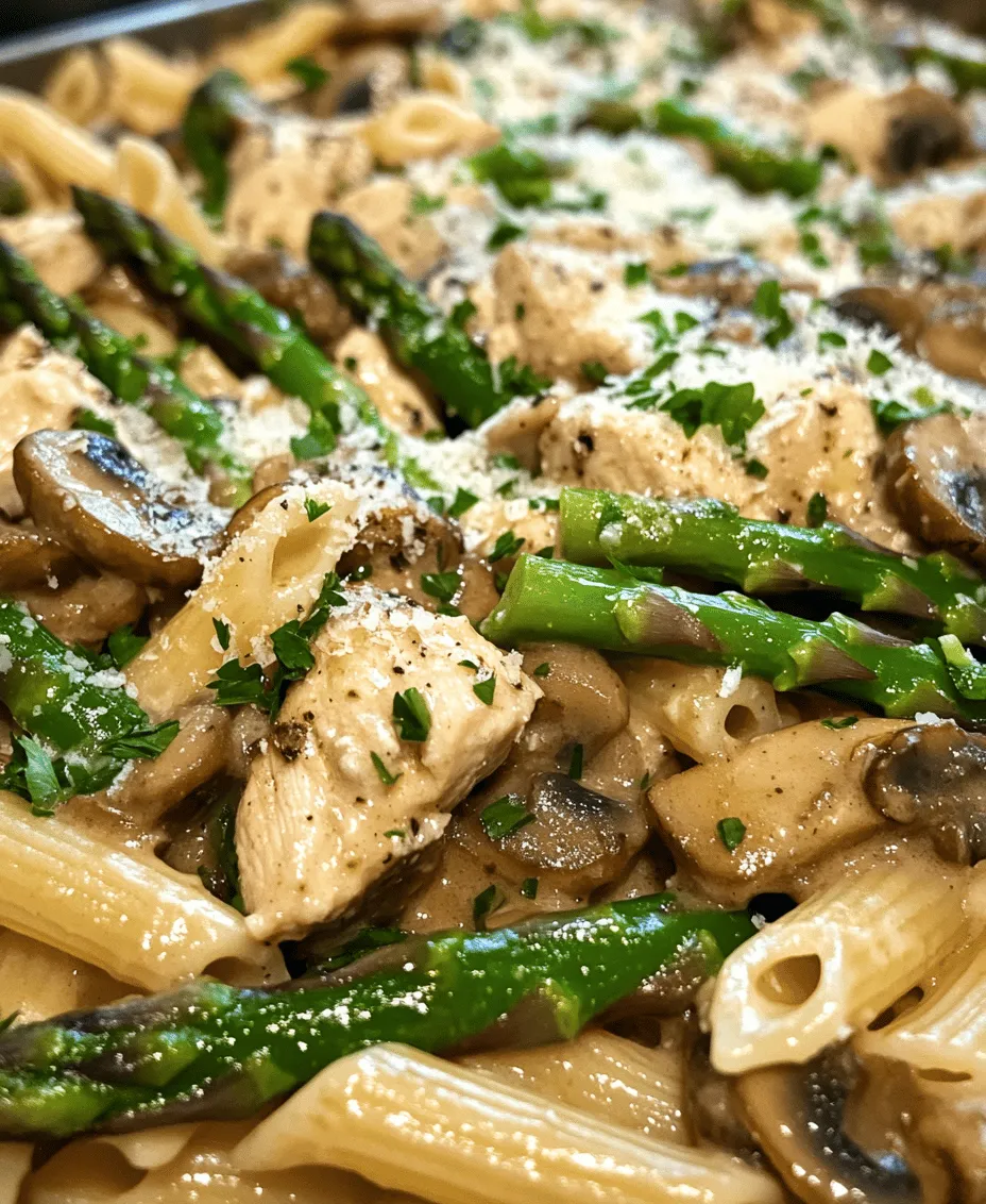 To create the perfect Creamy Mushroom and Asparagus Chicken Penne, it’s essential to understand the role that each ingredient plays in the dish. Below, we’ll explore the key components that make this recipe unique and delicious.