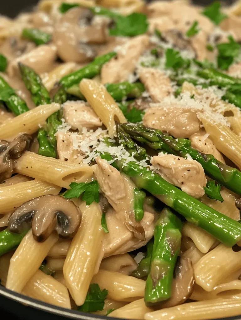 To create the perfect Creamy Mushroom and Asparagus Chicken Penne, it’s essential to understand the role that each ingredient plays in the dish. Below, we’ll explore the key components that make this recipe unique and delicious.