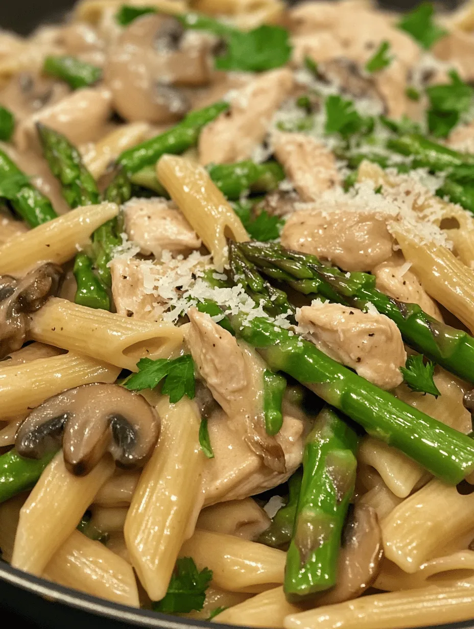 To create the perfect Creamy Mushroom and Asparagus Chicken Penne, it’s essential to understand the role that each ingredient plays in the dish. Below, we’ll explore the key components that make this recipe unique and delicious.