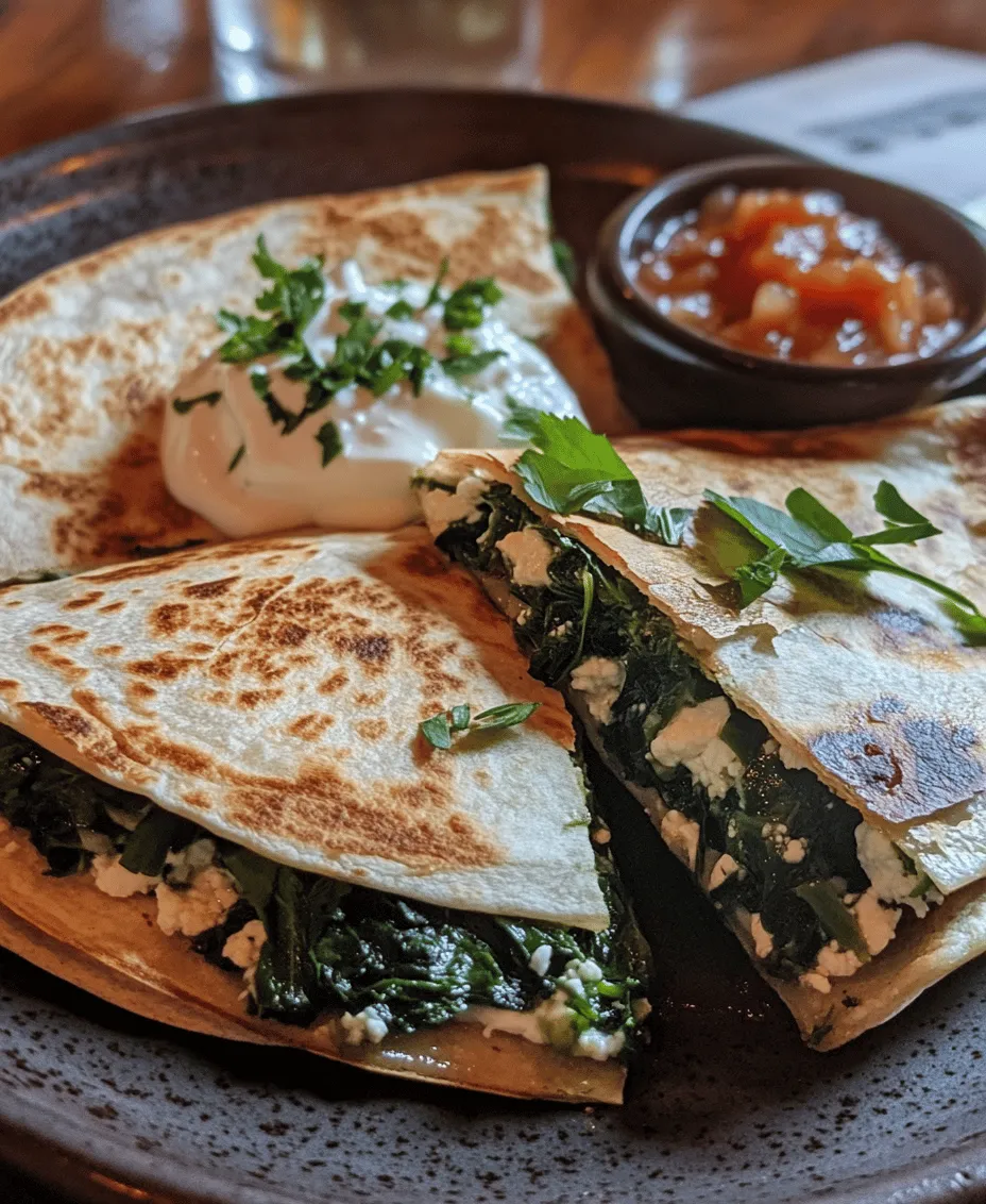Quesadillas are a beloved staple in many households due to their versatility and ease of preparation. Originating from Mexico, this delightful dish has evolved into countless variations, making it a go-to option for quick meals or snacks. One of the standout versions is the Spinach and Feta Quesadilla, which combines the rich flavors of tangy feta cheese with the nutritious benefits of fresh spinach. This healthy and delicious option is perfect for those seeking a lighter meal without sacrificing taste.