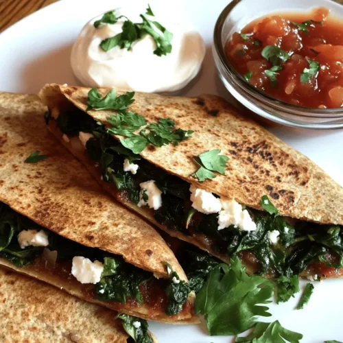 Quesadillas are a beloved staple in many households due to their versatility and ease of preparation. Originating from Mexico, this delightful dish has evolved into countless variations, making it a go-to option for quick meals or snacks. One of the standout versions is the Spinach and Feta Quesadilla, which combines the rich flavors of tangy feta cheese with the nutritious benefits of fresh spinach. This healthy and delicious option is perfect for those seeking a lighter meal without sacrificing taste.