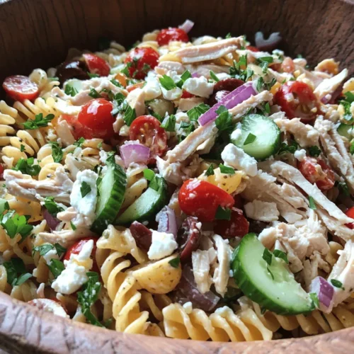 Mediterranean cuisine has captivated food lovers across the globe with its vibrant flavors, aromatic herbs, and fresh ingredients. Known for its health benefits, this culinary tradition emphasizes a diet rich in fruits, vegetables, whole grains, lean proteins, and healthy fats. The Mediterranean Chicken Pasta Salad is a shining example of this cuisine – a refreshing and nutritious dish that beautifully blends the essence of the Mediterranean with the comfort of pasta.