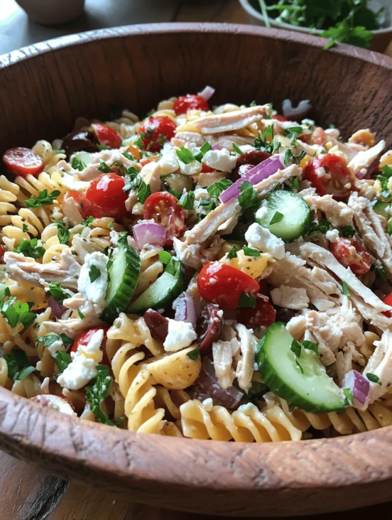 Mediterranean cuisine has captivated food lovers across the globe with its vibrant flavors, aromatic herbs, and fresh ingredients. Known for its health benefits, this culinary tradition emphasizes a diet rich in fruits, vegetables, whole grains, lean proteins, and healthy fats. The Mediterranean Chicken Pasta Salad is a shining example of this cuisine – a refreshing and nutritious dish that beautifully blends the essence of the Mediterranean with the comfort of pasta.