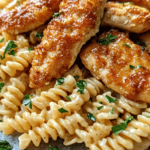 When it comes to comfort food, few dishes can compete with creamy pasta, and this Creamy Garlic Butter Chicken & Rotini in Parmesan Sauce is a perfect example. Imagine tender chicken paired with perfectly cooked rotini pasta, all enveloped in a luscious, savory sauce that is rich in flavor and creamy in texture. This dish is not only a delightful treat for your taste buds but also a comforting hug in a bowl that makes any meal feel special.