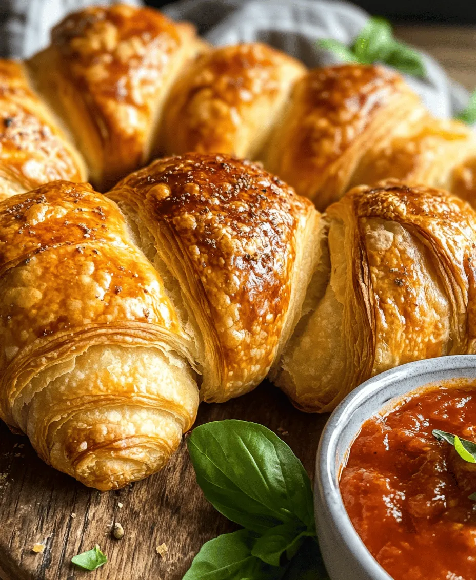 At the heart of Mozzarella Pepperoni Croissant Rolls is the crescent roll dough, a versatile ingredient that brings a delightful texture to the dish. Crescent roll dough is pre-packaged and can be found in the refrigerated section of most supermarkets. Made with a simple combination of flour, butter, yeast, and salt, this dough is uniquely designed to create flaky layers when baked. The rolled-up dough expands in the oven, creating a light and airy texture that complements the rich filling. For a quicker preparation time, using store-bought crescent roll dough is ideal, making this recipe accessible to bakers of all skill levels.