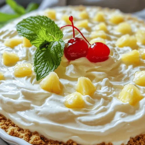 If you're searching for a dessert that marries simplicity with an explosion of flavor, look no further than the No Bake Pineapple Cream Delight. This delightful treat has captivated taste buds everywhere with its refreshing tropical flair and creamy texture. Perfect for warm weather gatherings or as a light finish to any meal, this dessert stands out as a crowd-pleaser that's both easy to make and deliciously satisfying.
