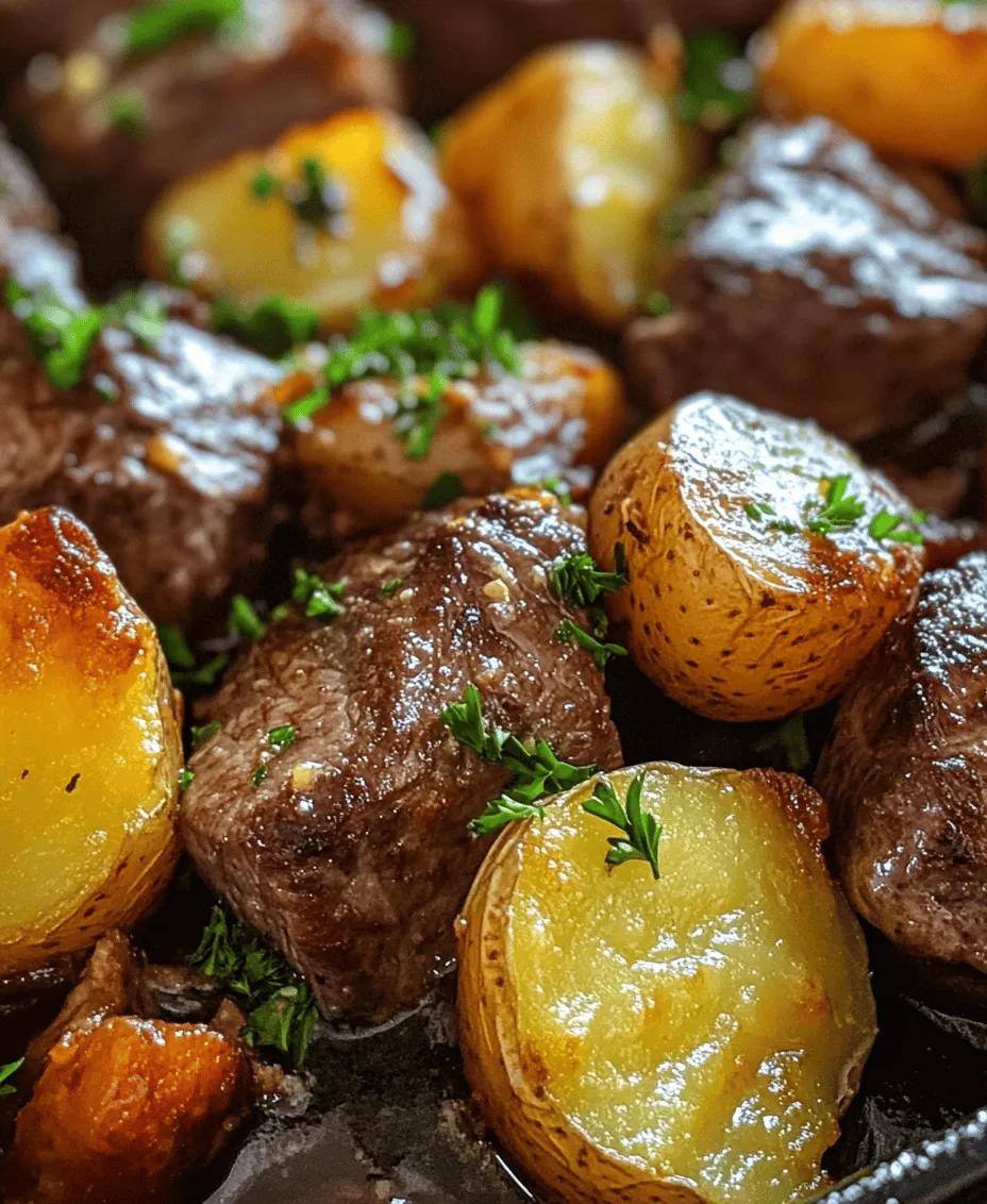 The allure of a perfectly seared steak, rich with the flavors of garlic and herbs, combined with crispy, buttery potatoes is a culinary experience that many home cooks aspire to achieve. The combination of tender steak bites, infused with aromatic garlic butter, and the satisfying crunch of golden potatoes creates a symphony of textures and flavors that delights the palate. In this article, we delve into the delightful recipe for Sizzling Garlic Butter Steak Bites & Crispy Potatoes, a dish that not only tantalizes the taste buds but also promises a satisfying meal for family and friends.
