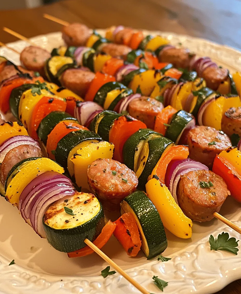 In the world of quick and delicious meals, Zesty Chicken Sausage & Veggie Skewers stand out as a vibrant and flavorful option. These skewers not only offer a delightful combination of textures and tastes but are also incredibly easy to prepare. Perfect for weeknight dinners, weekend barbecues, or even meal prepping, this recipe embodies a balance of nutrition and flavor that is sure to satisfy your cravings. The burst of flavors from the zesty chicken sausage combined with the natural sweetness of grilled vegetables creates an irresistible dish that will have everyone asking for seconds.