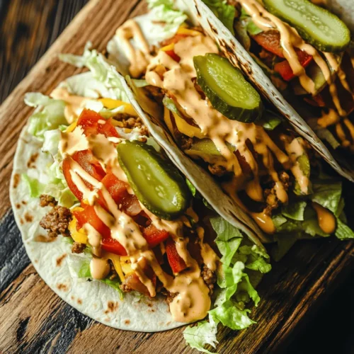 The Big Mac is an iconic symbol of fast food culture, celebrated for its unique flavor and satisfying layers. Since its introduction in 1967, this burger has become a staple for many, but what if you could enjoy that same deliciousness in a more convenient and customizable format? Enter the homemade Big Mac wraps! This recipe puts a fun spin on a classic favorite, allowing you to whip up a delightful meal that’s not only easy to make but also incredibly versatile.