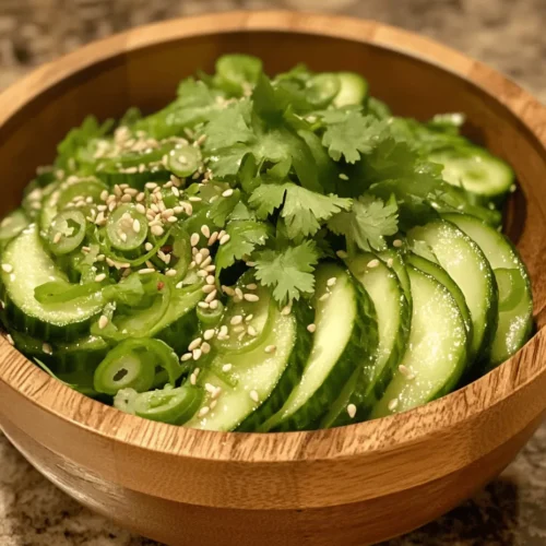 In the world of culinary delights, fresh salads often take center stage, effortlessly combining nutrition with vibrant flavors. One such dish that embodies this balance is the Crunchy Asian Cucumber Salad Delight. This refreshing salad is not only an explosion of flavors but also a quick and easy recipe that can elevate any meal. Whether served as a side dish, a light lunch, or a zesty appetizer, this salad offers a delightful crunch and a burst of tangy goodness that can tantalize the taste buds and invigorate the senses.