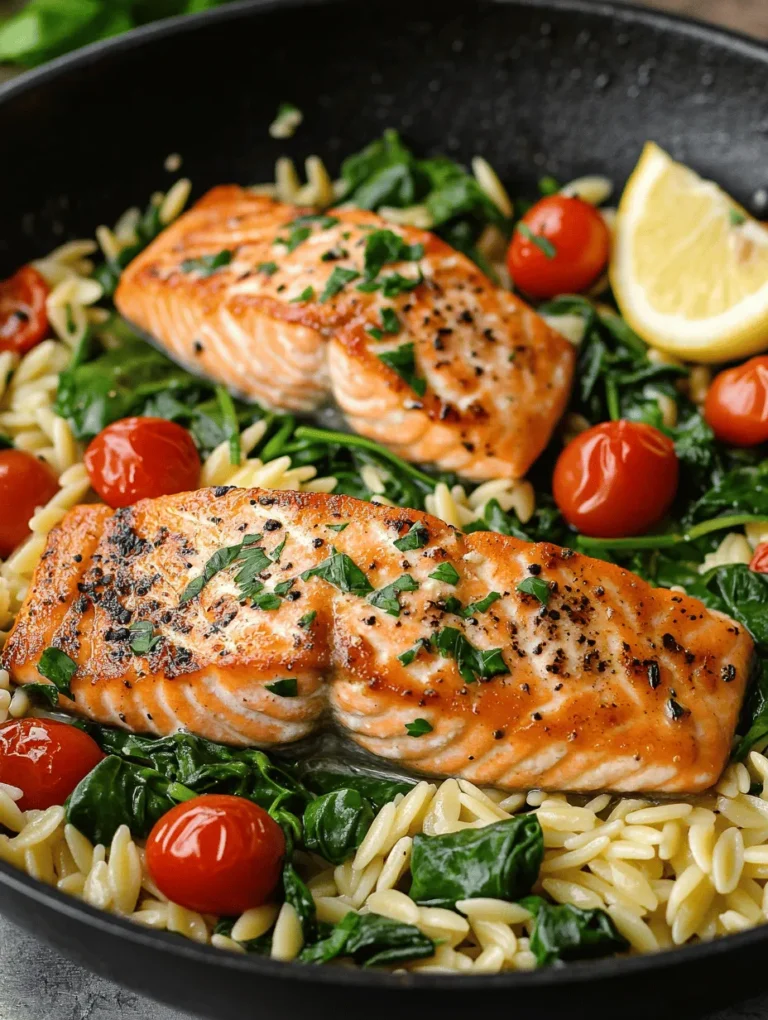 One Skillet Salmon with Lemon Orzo is a culinary delight that brings together the rich flavors of salmon, the satisfying texture of orzo pasta, and the refreshing zing of lemon. This dish is perfect for anyone seeking a healthy yet indulgent meal without the hassle of extensive prep work or cleanup. The beauty of one-skillet meals lies in their simplicity; with all ingredients cooked together in a single pan, you can enjoy a delicious dinner while minimizing the time spent on washing dishes.