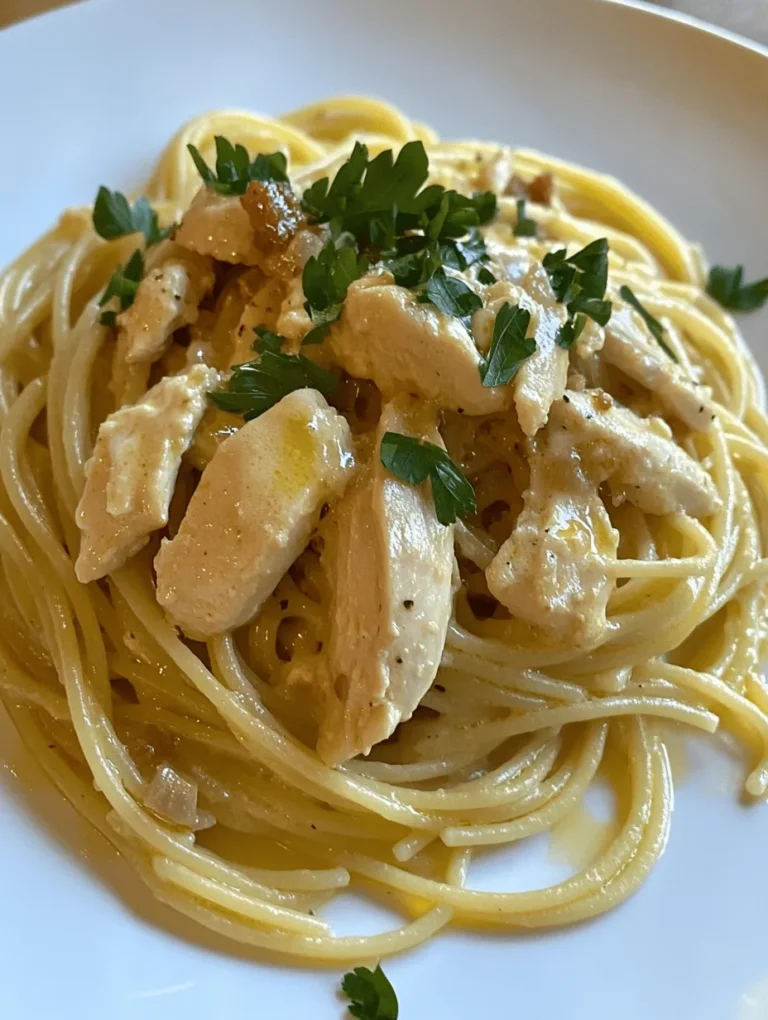Chicken Carbonara stands as a beloved staple in Italian cuisine, showcasing the rich tapestry of flavors that this culinary tradition has to offer. This dish is not just a meal; it’s an experience that brings together the comforting embrace of creamy sauce, the tender bite of chicken, and the savory crunch of crispy pancetta. In an age where quick yet satisfying meals are a necessity, Chicken Carbonara emerges as the perfect solution. Whether you’re cooking for yourself or hosting a dinner party, this recipe promises to impress and satisfy.