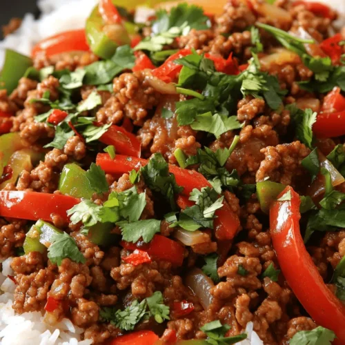 As individuals navigate their daily lives, the demand for nutritious meal options that can be prepared swiftly has skyrocketed. The Sizzling Ground Turkey & Pepper Stir-Fry not only saves time but also offers a plethora of health benefits. Ground turkey, the star of this dish, is a lean source of protein that can help you feel full and satisfied without the extra calories found in some other meats. Meanwhile, colorful bell peppers add a delightful crunch and a range of nutrients, making this dish a powerhouse of health benefits.