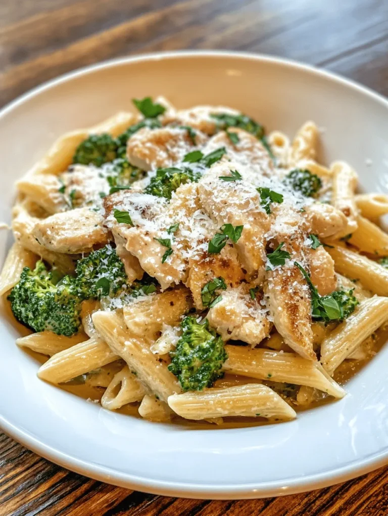 If you’re looking for a comforting dish that brings the family together, look no further than Creamy Broccoli and Chicken Penne. This delightful recipe combines tender chicken, vibrant broccoli, and al dente penne pasta enveloped in a luscious, creamy sauce, making it an irresistible choice for both kids and adults alike. The beauty of this dish lies not only in its comforting flavors but also in its nutritional profile. Packed with lean protein and vegetables, it offers a balanced meal that satisfies cravings without compromising health.