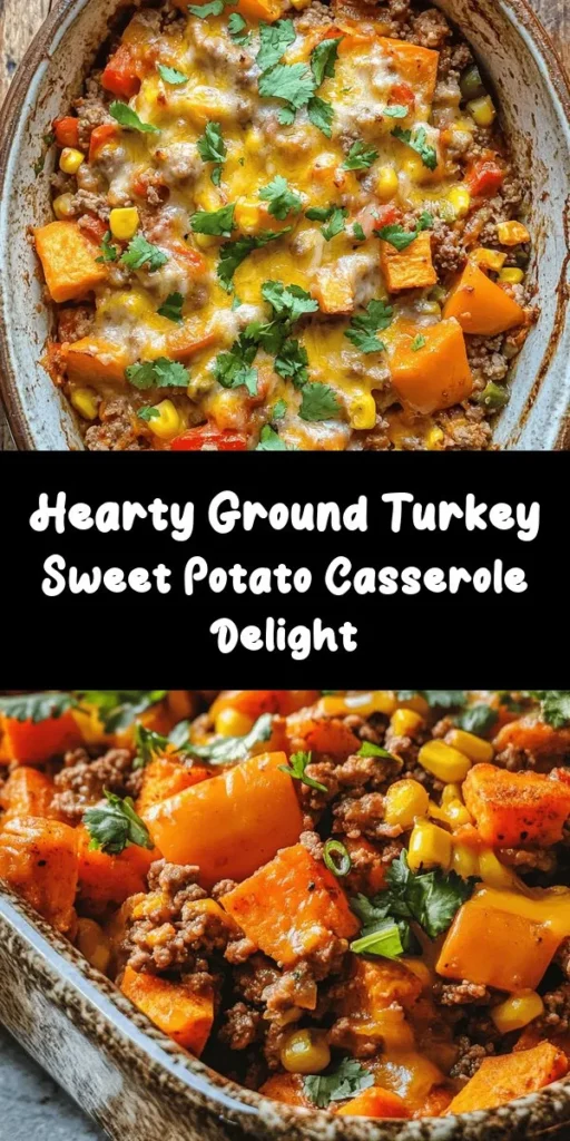 Looking for a healthy and hearty meal? Try this Ground Turkey & Sweet Potato Casserole! Packed with nutrients, it's a perfect family-friendly dish. This one-pan wonder combines ground turkey, sweet potatoes, colorful bell peppers, and black beans, all enhanced with delicious spices. Topped with gooey cheddar cheese and baked to perfection, it’s comfort food that everyone will love. Easy to make and full of flavor, it’s a great weeknight dinner option!