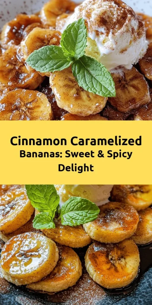Indulge in the delightful simplicity of Sweet & Spicy Pan Fried Cinnamon Bananas! This easy recipe transforms ripe bananas into a warm, caramelized treat in just 15 minutes. Sautéed in butter, brown sugar, and a hint of cinnamon, these bananas are perfect served with a scoop of vanilla ice cream or Greek yogurt. Garnish with fresh mint for a pop of color and flavor. Perfect for breakfast, dessert, or a snack! Enjoy every bite!