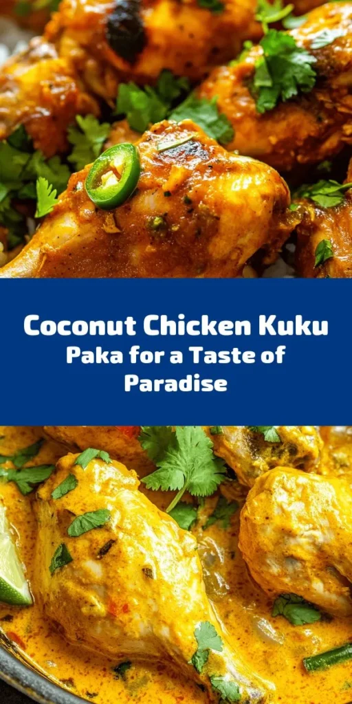 Experience the vibrant flavors of Kuku Paka Delight, a tantalizing chicken dish simmered in coconut milk and spices. This recipe features marinated chicken pieces cooked with onions, garlic, ginger, and fresh tomatoes for a rich sauce. The optional grilling with banana leaves adds a smoky twist. Perfectly served with steamed rice or chapati, this dish is a flavorful adventure that will transport your taste buds to tropical paradise. Try it today!