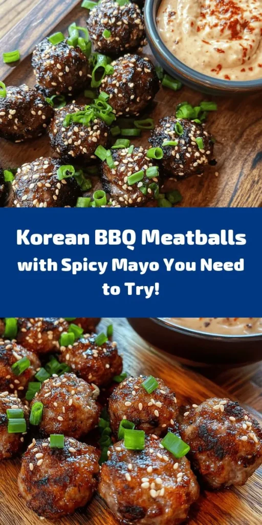 Get ready to indulge in these delicious Korean BBQ Meatballs served with a spicy mayo dip! Perfect as an appetizer or a main dish, these meatballs are made with ground beef (or pork), breadcrumbs, ginger, and gochujang for that authentic Korean flavor. Bake them to golden perfection and dip them in a creamy, spicy mayo sauce. It’s an easy and tasty recipe that the whole family will love. Try it for your next gathering or cozy night in!