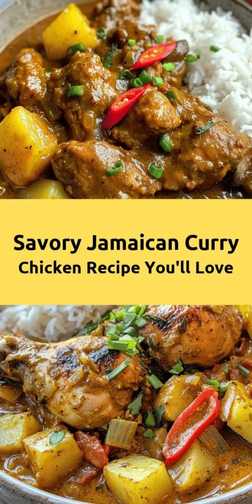 Dive into the bold flavors of Jamaica with this Authentic Jamaican Curry Chicken recipe! Marinated chicken simmered in a rich coconut milk sauce, seasoned with aromatic spices, fresh herbs, and Scotch bonnet peppers for a kick. Perfect for a family dinner or impressing guests, this dish pairs beautifully with rice or rice and peas. In just about an hour, you can enjoy a comforting, hearty meal bursting with Caribbean flair. Get ready to savor every bite!