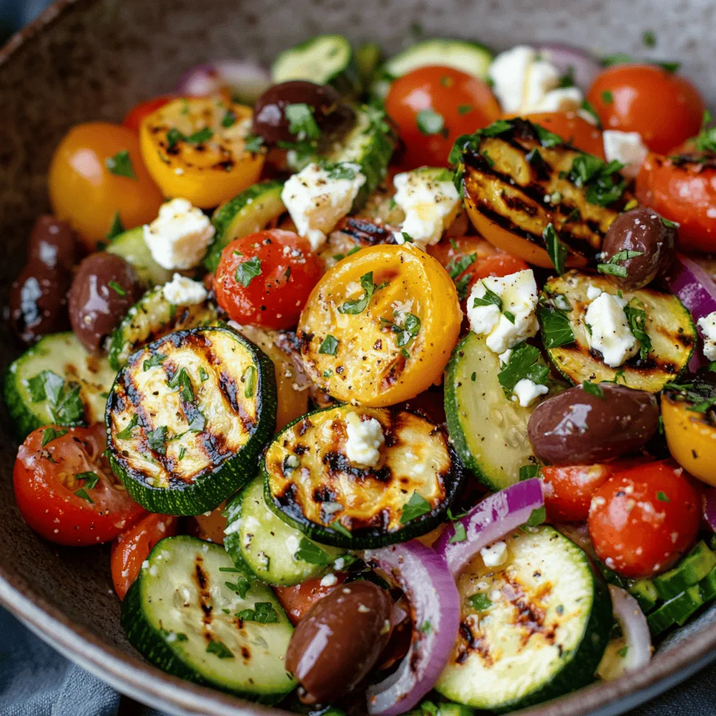 In the vibrant world of salads, few dishes offer the perfect harmony of fresh ingredients and rich flavors quite like the Grilled Zucchini Greek Salad. This colorful salad not only showcases the essence of Mediterranean cuisine but also stands out as a healthy choice that satisfies the palate and pleases the eye. Whether you’re searching for a refreshing side to elevate your summer barbecues or a light yet fulfilling main course, this salad is versatile enough to fit any occasion.
