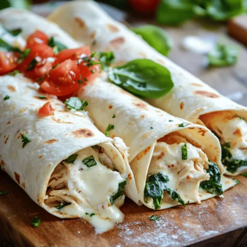 In the fast-paced world we live in, finding quick, nutritious, and flavorful meal options can often feel overwhelming. Enter cheesy garlic chicken wraps—a delightful combination of creamy cheeses, savory chicken, and aromatic garlic, all wrapped up in a soft tortilla. Perfect for busy weeknights or casual gatherings with friends and family, these wraps offer a satisfying meal that’s easy to prepare and customize according to individual preferences.