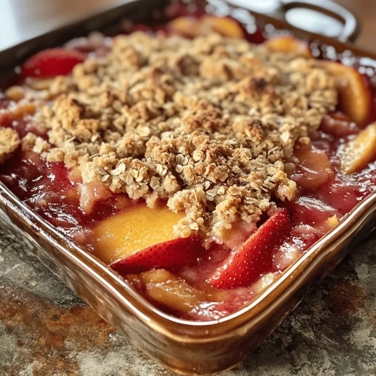 As the summer sun shines brightly and the air fills with warmth, one of the most delightful ways to celebrate the season is with a juicy Strawberry Peach Crisp. This dessert embodies the essence of summer, combining the sweet, succulent flavors of ripe strawberries and peaches under a golden, crumbly topping. The vibrant colors and tantalizing aromas make it not just a treat for the palate but also a feast for the eyes.