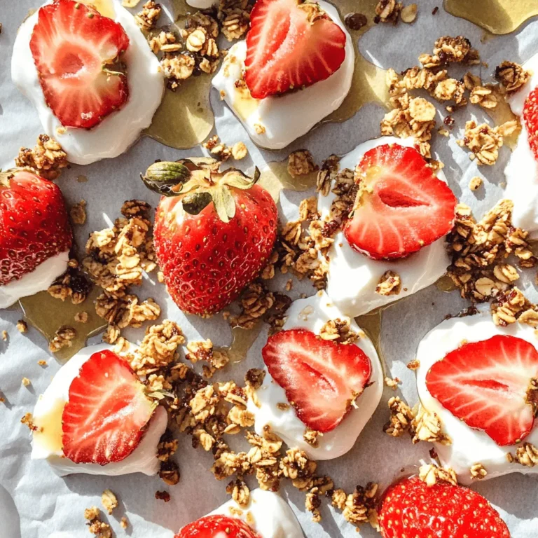 Frozen Strawberry Yogurt Clusters are bite-sized, frozen treats made by coating fresh strawberries in a creamy yogurt mixture and freezing them until solid. The appeal of these clusters lies in their perfect balance between indulgence and health. They deliver the sweet, juicy goodness of strawberries combined with the rich, tangy flavor of yogurt, creating a satisfying snack that feels like a treat but is packed with nutrients.