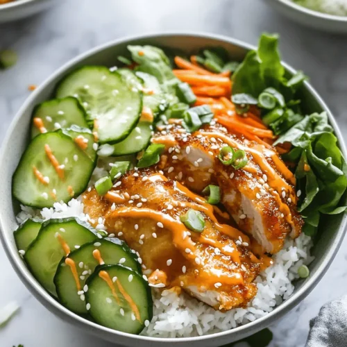 The star of the Bang Bang Chicken Bowls is undoubtedly the rich and flavorful Bang Bang sauce. This sauce is a delightful combination of five key ingredients: mayonnaise, sweet chili sauce, sriracha, honey, and rice vinegar. Each ingredient plays a crucial role in creating the perfect balance of flavors.