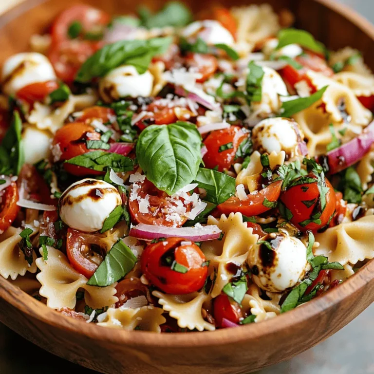 Pasta salads have long been celebrated as a go-to dish for those warm, sun-soaked days when you crave something light yet satisfying. Their refreshing nature, combined with the variety of ingredients they can accommodate, makes them a favorite for gatherings, picnics, and family dinners. Among the many delicious variations, one that stands out is the Bruschetta Pasta Salad. This delightful dish brings together the vibrant flavors of traditional bruschetta with the heartiness of pasta, creating a perfect harmony that is sure to please any palate.