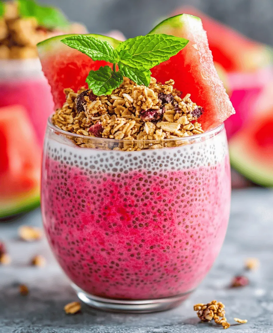 Embrace the vibrant world of healthy breakfasts with our Refreshing Watermelon Chia Pudding Breakfast Jar. This delightful dish not only tantalizes your taste buds but also provides a nourishing start to your day. With its hydrating watermelon base paired with the nutritional powerhouse of chia seeds, this pudding is the perfect choice for anyone seeking to adopt a wholesome lifestyle.