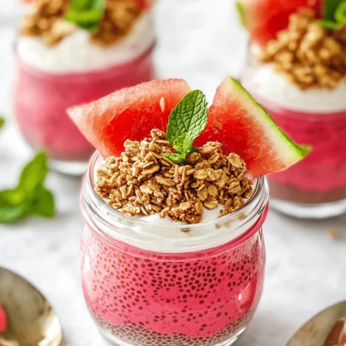 Embrace the vibrant world of healthy breakfasts with our Refreshing Watermelon Chia Pudding Breakfast Jar. This delightful dish not only tantalizes your taste buds but also provides a nourishing start to your day. With its hydrating watermelon base paired with the nutritional powerhouse of chia seeds, this pudding is the perfect choice for anyone seeking to adopt a wholesome lifestyle.