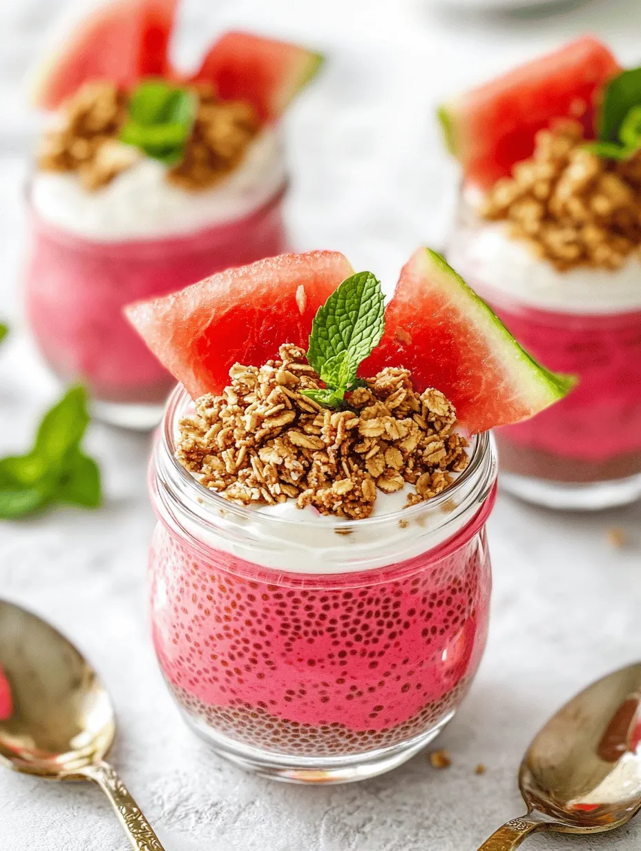 Embrace the vibrant world of healthy breakfasts with our Refreshing Watermelon Chia Pudding Breakfast Jar. This delightful dish not only tantalizes your taste buds but also provides a nourishing start to your day. With its hydrating watermelon base paired with the nutritional powerhouse of chia seeds, this pudding is the perfect choice for anyone seeking to adopt a wholesome lifestyle.