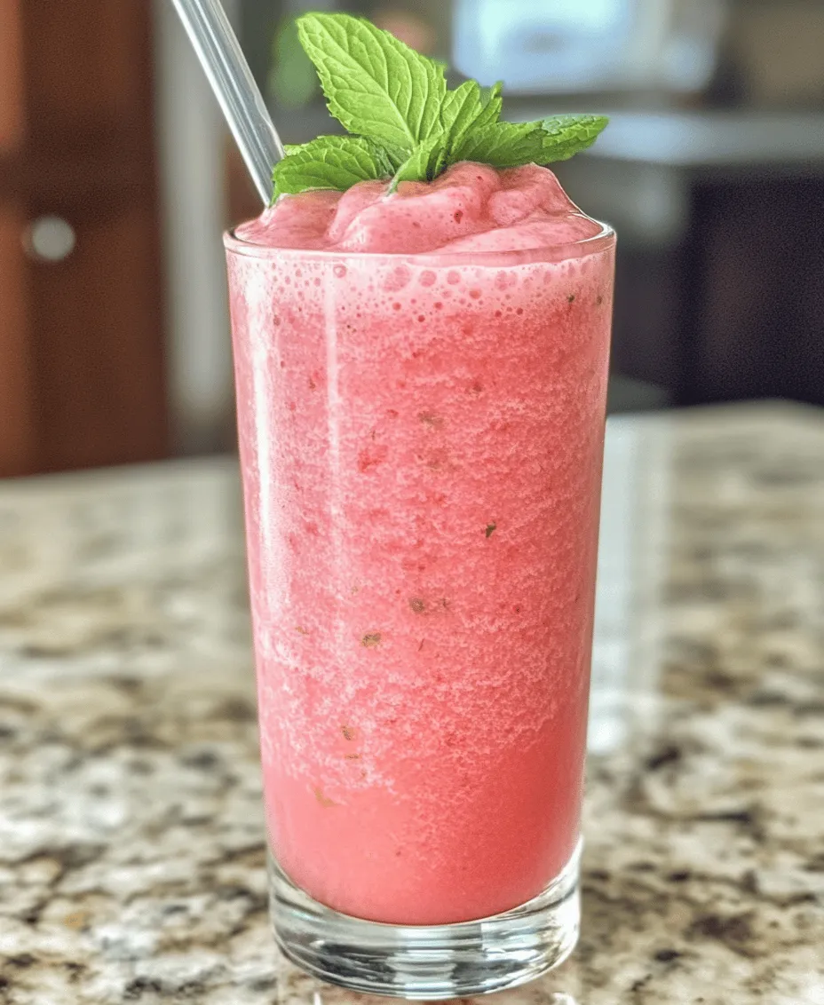 Smoothies have emerged as a favorite beverage choice for health enthusiasts and casual drinkers alike. They offer a refreshing way to pack in nutrients while keeping hydration at the forefront, making them ideal for anyone looking to boost their overall wellness. Among the myriad of smoothie options available, the watermelon smoothie with coconut water stands out for its simplicity, flavor, and health benefits. This vibrant drink is not only easy to prepare in a matter of minutes, but it also combines a delightful blend of ingredients that work in harmony to provide nourishment and refreshment.
