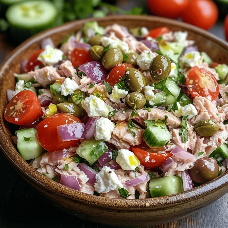 Mediterranean cuisine is celebrated for its vibrant flavors, wholesome ingredients, and the health benefits that come from its traditional recipes. One dish that exemplifies this culinary heritage is the Mediterranean Magic Tuna Salad. With its colorful medley of fresh vegetables, flavorful olives, and tangy feta cheese, this dish not only tantalizes the taste buds but also nourishes the body. Originating from the sun-kissed shores of the Mediterranean, this salad is a perfect representation of the region’s emphasis on fresh, high-quality ingredients that promote a healthy lifestyle.
