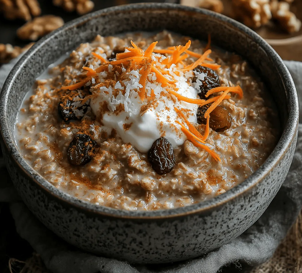 When it comes to breakfast, few options offer the versatility and wholesome goodness of oatmeal. This humble grain has evolved far beyond its traditional role, transforming into a canvas for creativity in the morning meal. Enter the Carrot Cake Oatmeal Delight, a delightful fusion that takes the classic oatmeal experience and elevates it to a new level. This recipe not only tantalizes your taste buds with hints of spice and sweetness but also packs a nutritional punch that makes it a perfect start to your day.