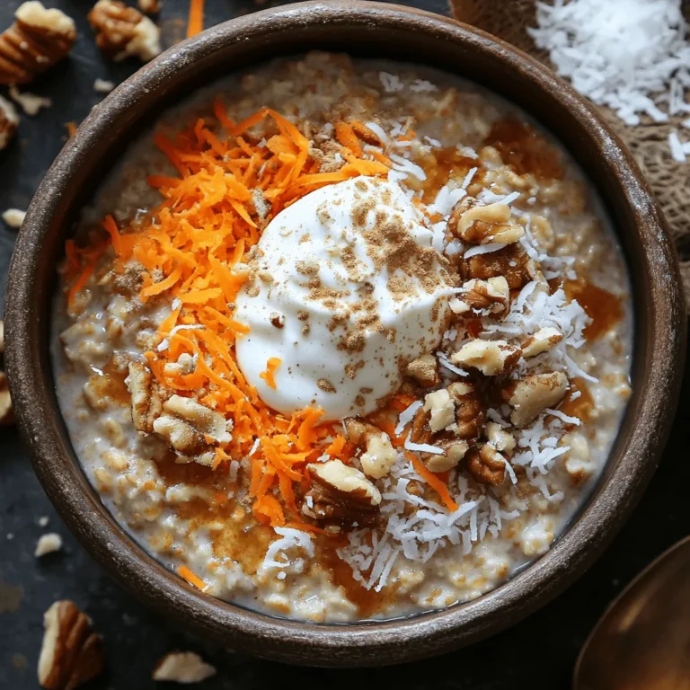 When it comes to breakfast, few options offer the versatility and wholesome goodness of oatmeal. This humble grain has evolved far beyond its traditional role, transforming into a canvas for creativity in the morning meal. Enter the Carrot Cake Oatmeal Delight, a delightful fusion that takes the classic oatmeal experience and elevates it to a new level. This recipe not only tantalizes your taste buds with hints of spice and sweetness but also packs a nutritional punch that makes it a perfect start to your day.