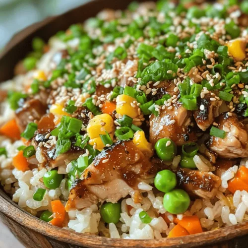 Fried rice is a staple in many cuisines around the world, but in Japan, it takes on a unique character that celebrates the country's rich culinary traditions. The Savory Japanese BBQ Chicken Fried Rice Extravaganza is not just a meal; it’s a vibrant dish that encapsulates the essence of Japanese home cooking. This dish is a perfect illustration of how simple ingredients can be transformed into a flavor-packed delight, making it a beloved choice in Japanese households.