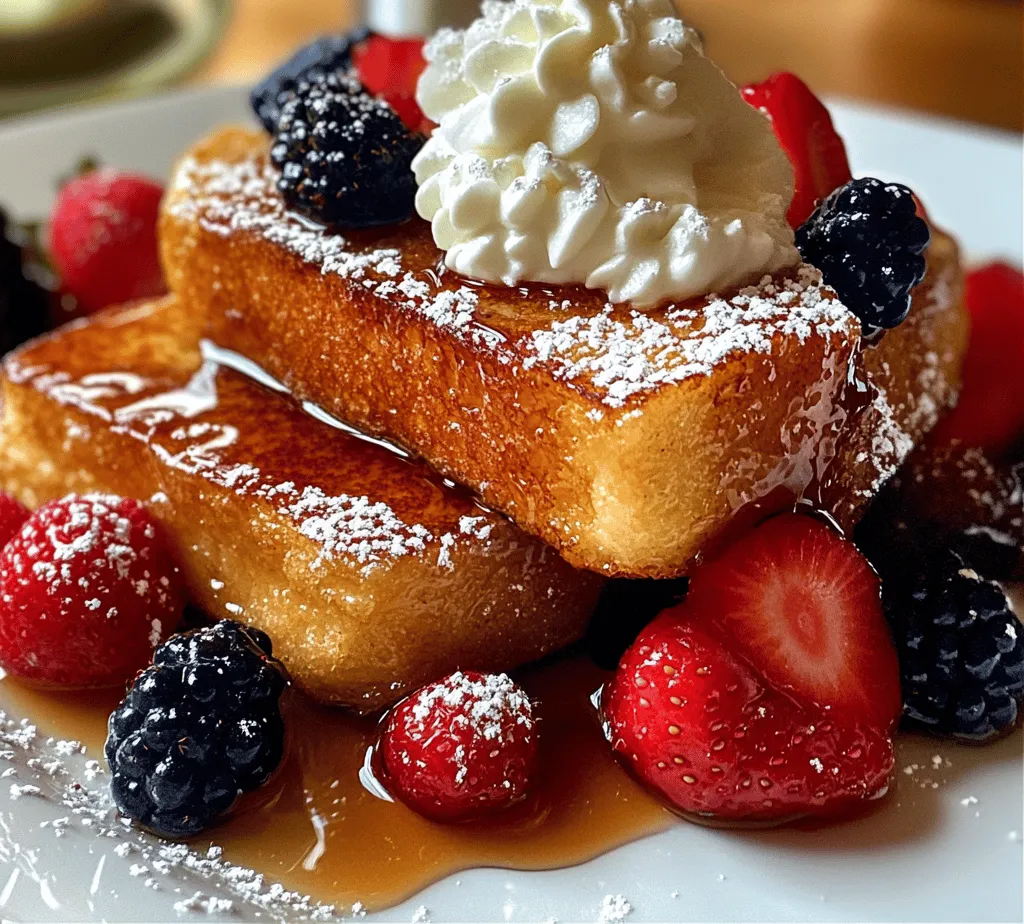 To create the perfect Caramelized Delight French Toast, it’s essential to focus on quality ingredients. Each component plays a crucial role in achieving the ultimate flavor and texture, so let’s delve into the details of what makes this recipe special.