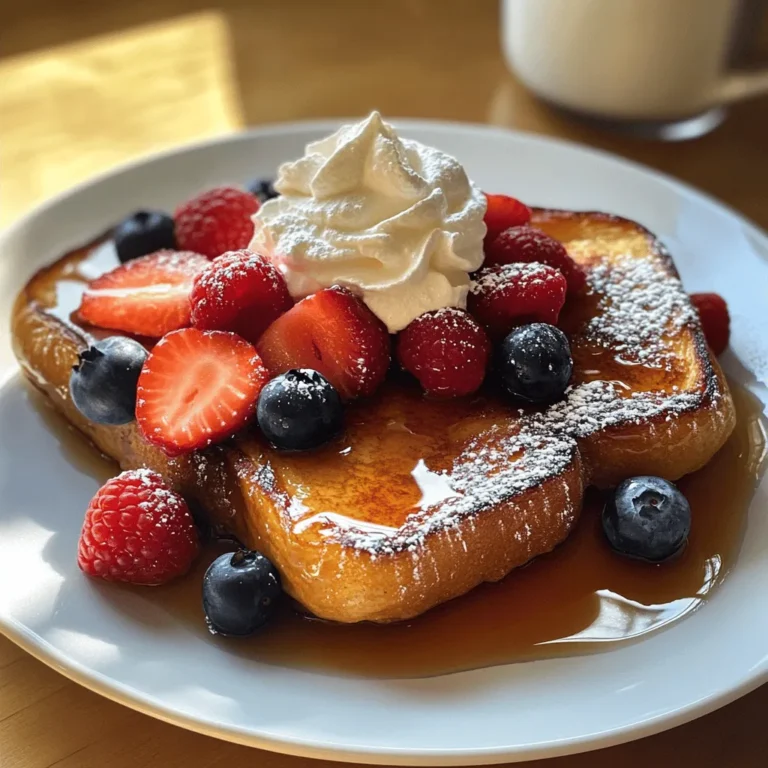 To create the perfect Caramelized Delight French Toast, it’s essential to focus on quality ingredients. Each component plays a crucial role in achieving the ultimate flavor and texture, so let’s delve into the details of what makes this recipe special.