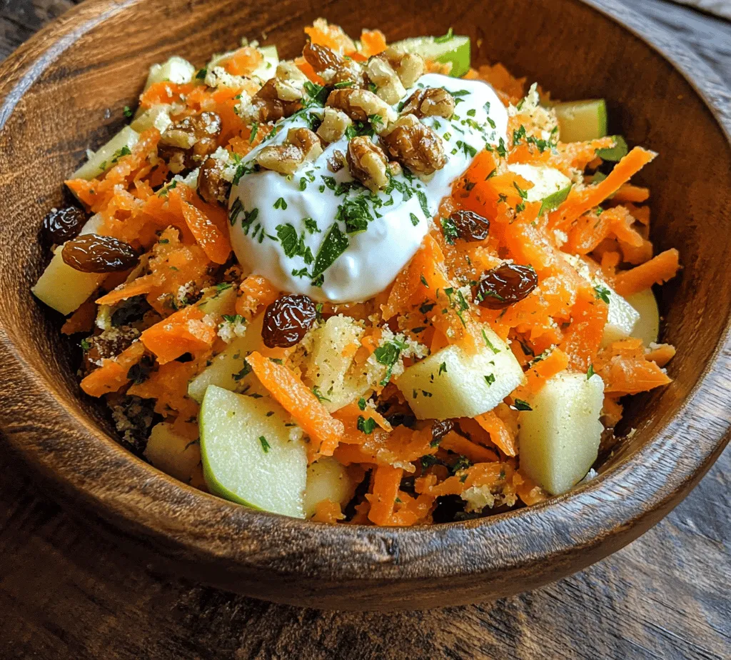 What makes the Crunchy Carrot Apple Salad a favorite among many? First and foremost, it's the fresh flavors and satisfying crunch that create a delightful eating experience. The combination of crisp carrots and tart apples offers a perfect contrast in textures, while the addition of nuts and dried fruits elevates the salad to a whole new level. The versatility of this dish also plays a significant role in its appeal. It can be easily modified to suit various dietary preferences, making it suitable for everyone from vegans to those following a gluten-free lifestyle.