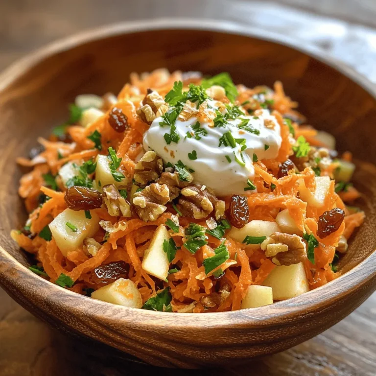 What makes the Crunchy Carrot Apple Salad a favorite among many? First and foremost, it's the fresh flavors and satisfying crunch that create a delightful eating experience. The combination of crisp carrots and tart apples offers a perfect contrast in textures, while the addition of nuts and dried fruits elevates the salad to a whole new level. The versatility of this dish also plays a significant role in its appeal. It can be easily modified to suit various dietary preferences, making it suitable for everyone from vegans to those following a gluten-free lifestyle.