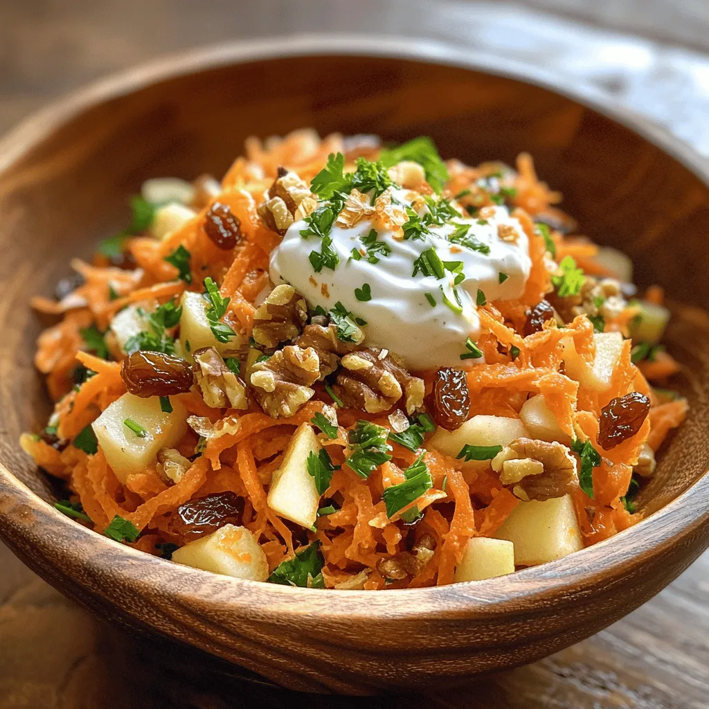 What makes the Crunchy Carrot Apple Salad a favorite among many? First and foremost, it's the fresh flavors and satisfying crunch that create a delightful eating experience. The combination of crisp carrots and tart apples offers a perfect contrast in textures, while the addition of nuts and dried fruits elevates the salad to a whole new level. The versatility of this dish also plays a significant role in its appeal. It can be easily modified to suit various dietary preferences, making it suitable for everyone from vegans to those following a gluten-free lifestyle.