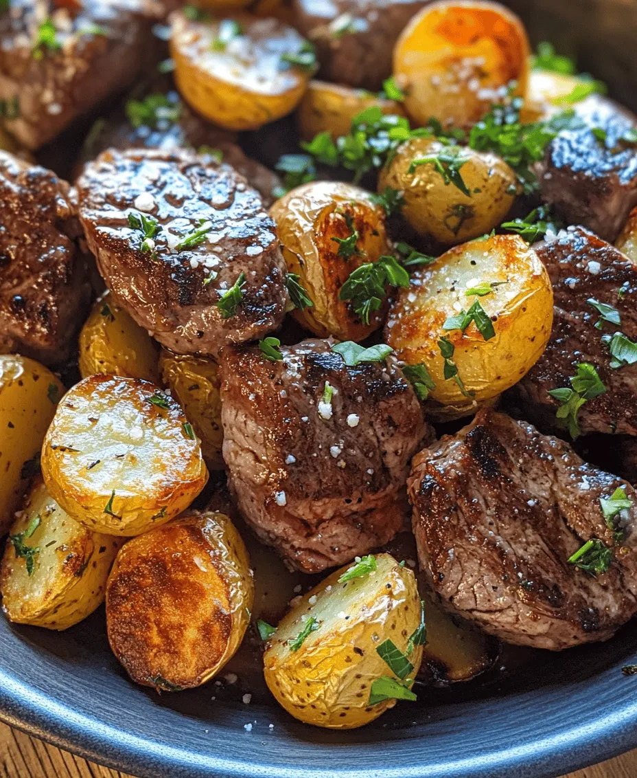 When it comes to comfort food that tantalizes the taste buds and warms the soul, few dishes can compete with Sizzling Garlic Butter Steak Bites & Potatoes. This hearty and satisfying meal is not just about taste; it embodies the essence of cozy gatherings, family dinners, and weeknight indulgences. The dish combines perfectly seared steak bites with tender, roasted baby potatoes, all draped in a rich garlic butter sauce that elevates the entire experience.