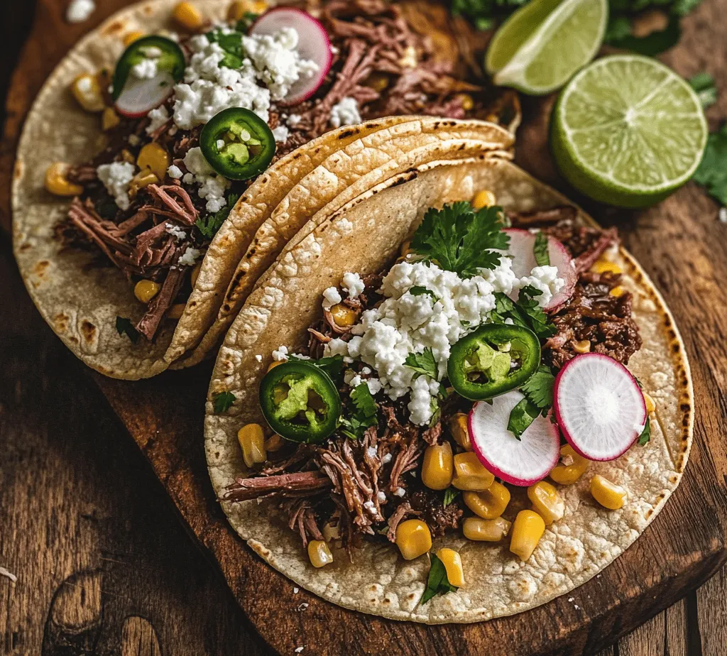 Tacos are a beloved staple in Mexican cuisine, and their versatility allows for a delightful fusion of flavors and textures that can cater to any palate. Today, we’re diving into a sensational twist on traditional tacos with our Braised Brisket Tacos topped with Street Corn and Jalapeño Lime Ranch. This dish not only celebrates the rich, savory notes of tender braised brisket but also incorporates the vibrant freshness of street corn, making it a feast for both the eyes and the taste buds.