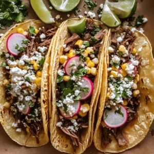 Tacos are a beloved staple in Mexican cuisine, and their versatility allows for a delightful fusion of flavors and textures that can cater to any palate. Today, we’re diving into a sensational twist on traditional tacos with our Braised Brisket Tacos topped with Street Corn and Jalapeño Lime Ranch. This dish not only celebrates the rich, savory notes of tender braised brisket but also incorporates the vibrant freshness of street corn, making it a feast for both the eyes and the taste buds.