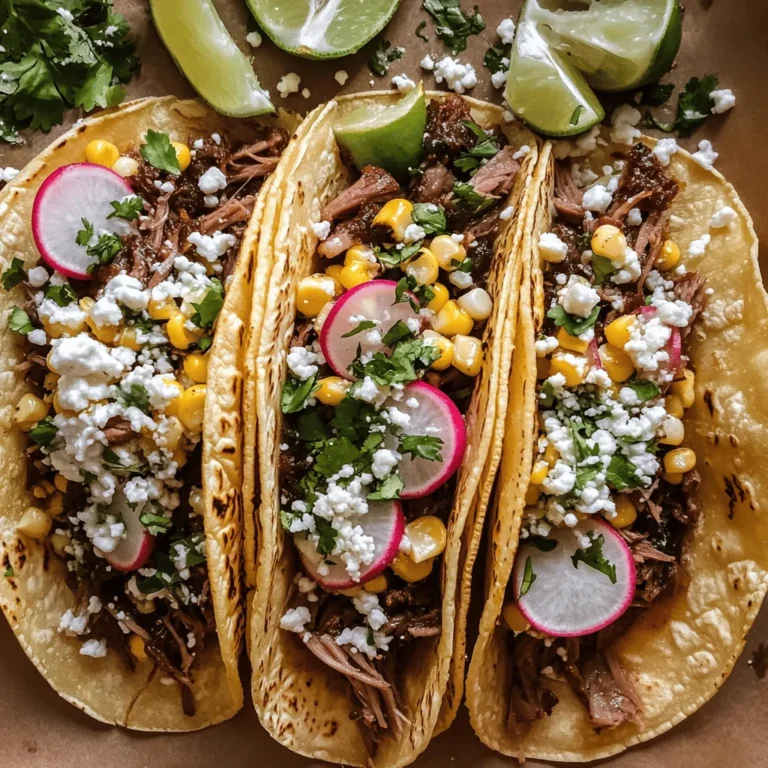 Tacos are a beloved staple in Mexican cuisine, and their versatility allows for a delightful fusion of flavors and textures that can cater to any palate. Today, we’re diving into a sensational twist on traditional tacos with our Braised Brisket Tacos topped with Street Corn and Jalapeño Lime Ranch. This dish not only celebrates the rich, savory notes of tender braised brisket but also incorporates the vibrant freshness of street corn, making it a feast for both the eyes and the taste buds.